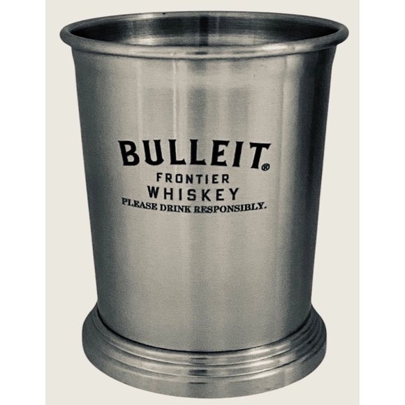 Set of Four (4) NEW Bulleit Frontier Whiskey Mint Julep Bourbon Cups -Aluminum - Picture 3 of 7